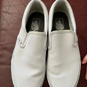 Vans Men's White Perforated Slip-On Shoes
